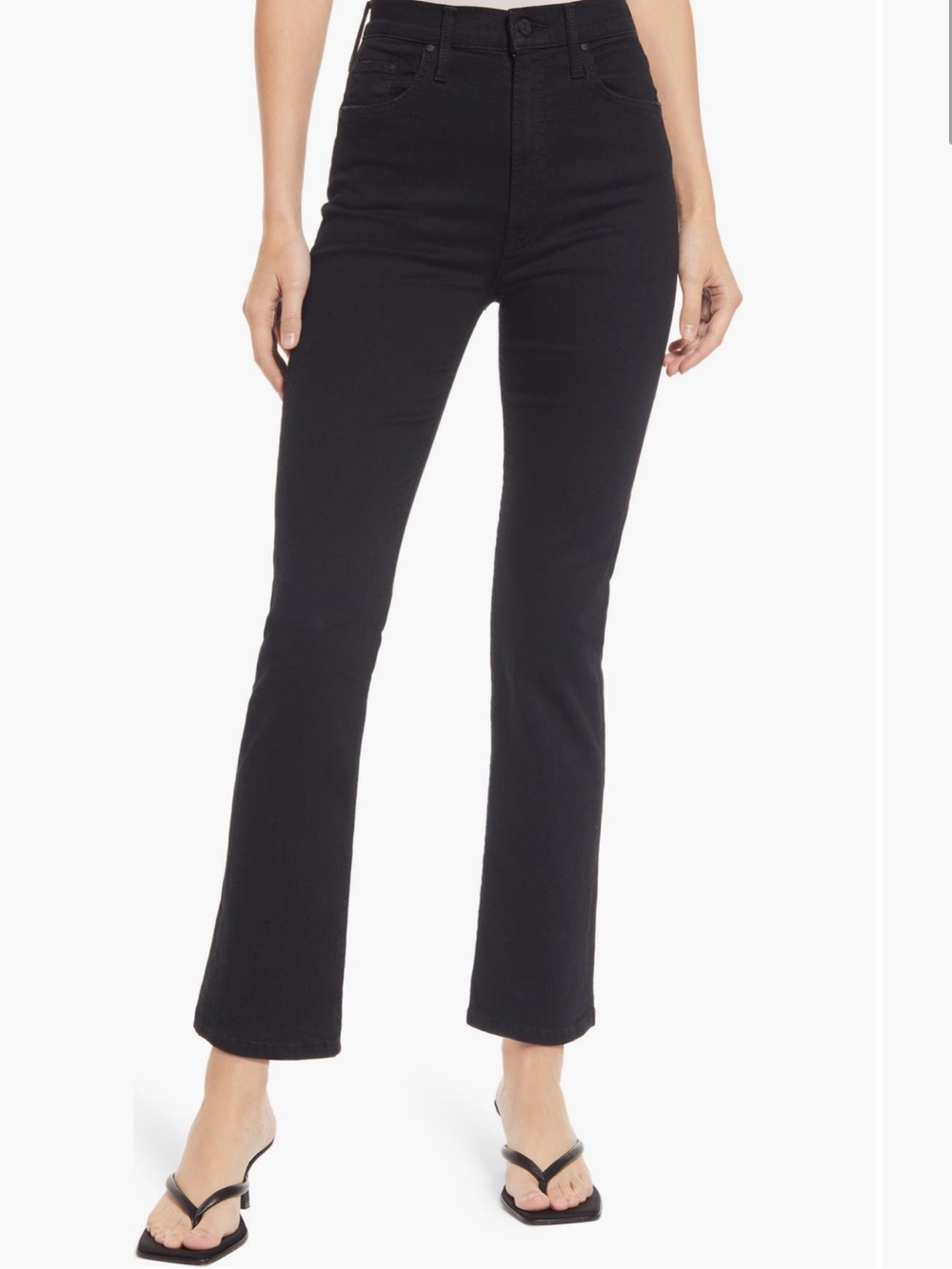 MOTHER High Waisted Rider Ankle Jeans in Not Guilty